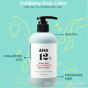 AHA 12% Hyaluronsäure Peeling Körperlotion